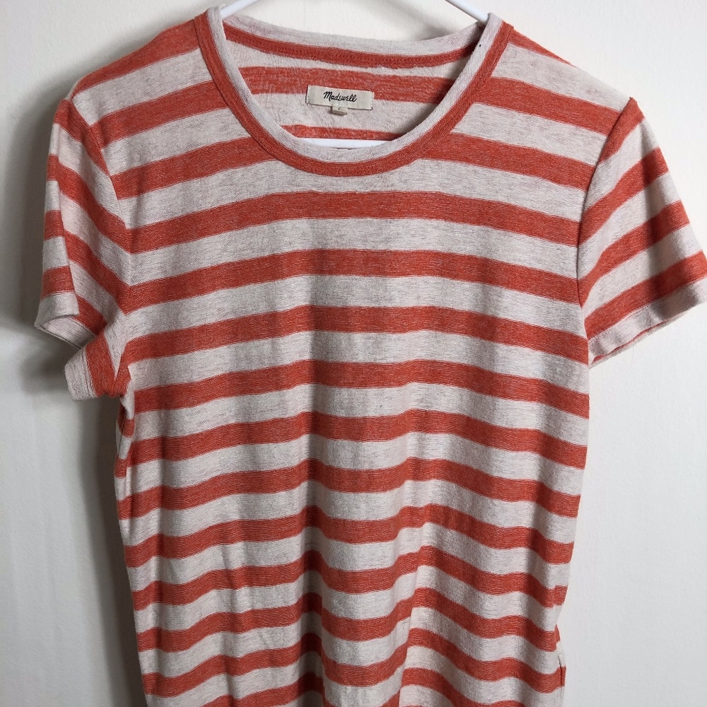 Madewell Hifi Shrunken T-Short in Loretta Stripe